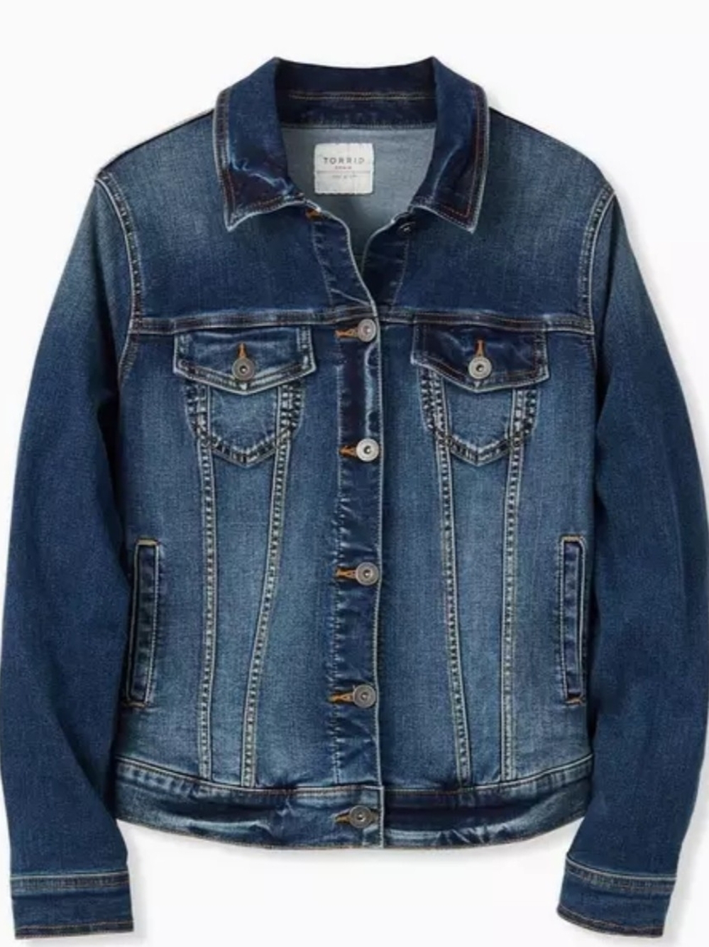 Torrid Denim Trucker Jacket Medium Wash Size 2X NWT